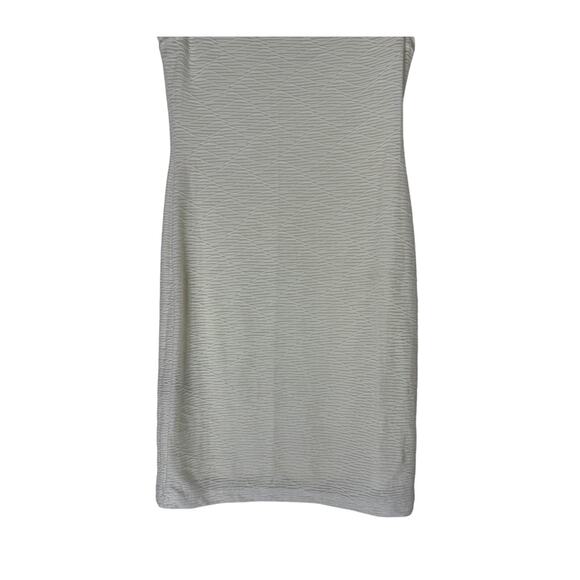 Sharagano Ivory Textured Sleeveless Stretchy Sheath Casual Mini Dress Size 4 - Picture 6 of 9